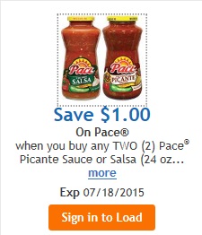Pace Picante Sauce or Salsa Coupon at Kroger – save $1