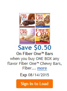 Fiber One Bars Coupon at Kroger – save $0.50