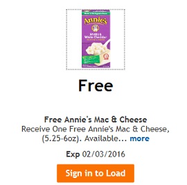 Free Annie's Mac &amp; Cheese – Coupon