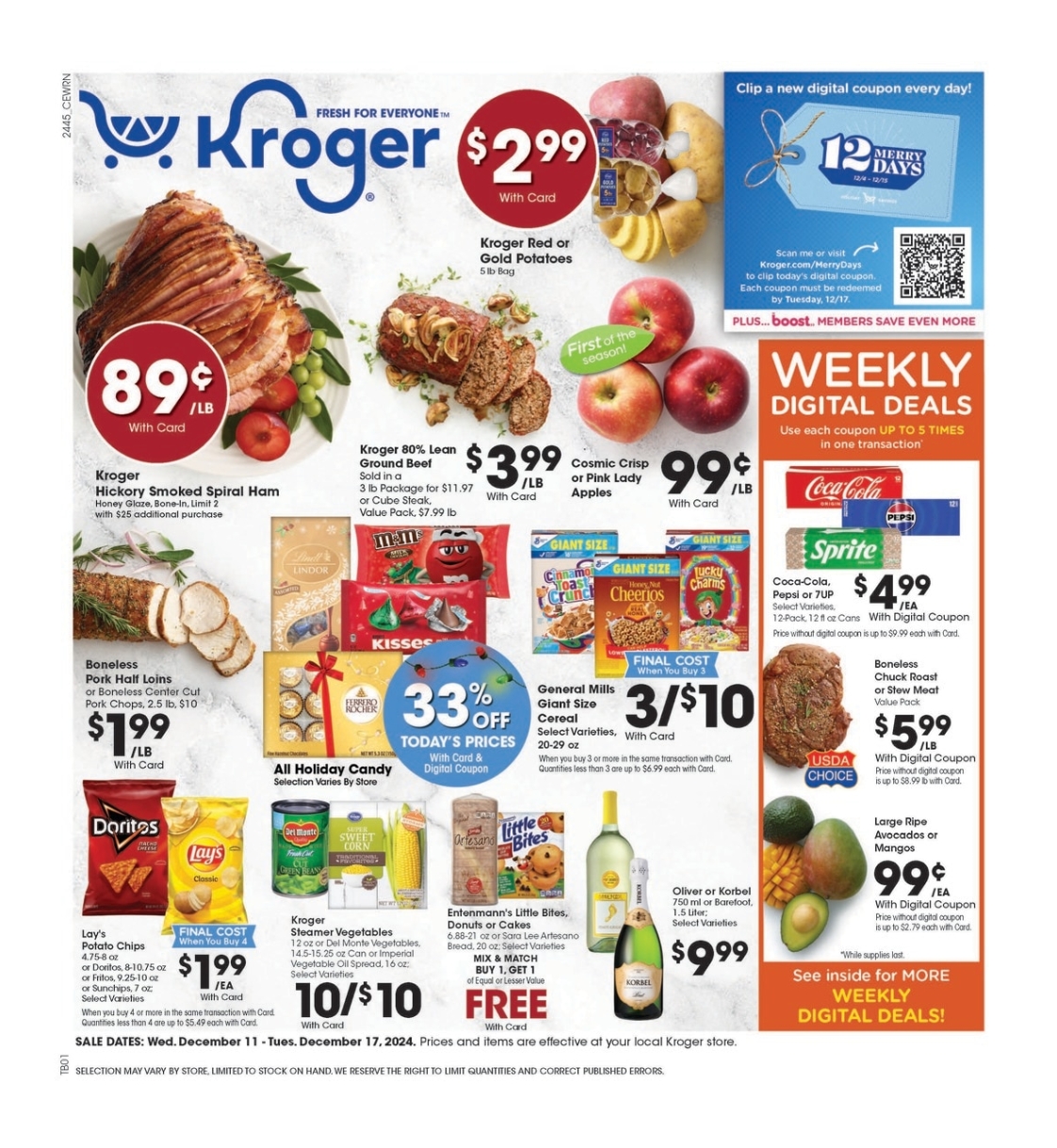Kroger Weekly Ad Preview valid December 11 - December 17, 2024